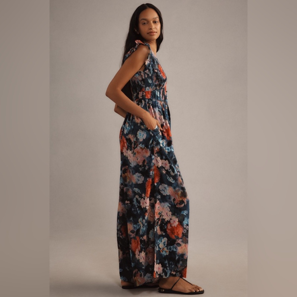 Anthropologie Floral Print Jumpsuit